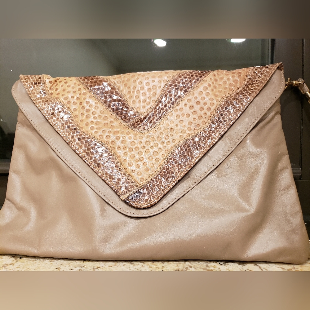 Genuine Leather Clutch or Shoulder Bag 13" X 8"